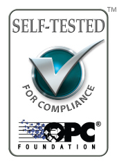 OPC logo Self-tested for compliance