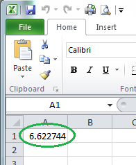 OPC value in Excel cell