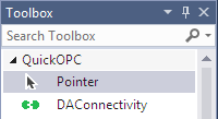 Visual Studio Toolbox with DAConnectivity component